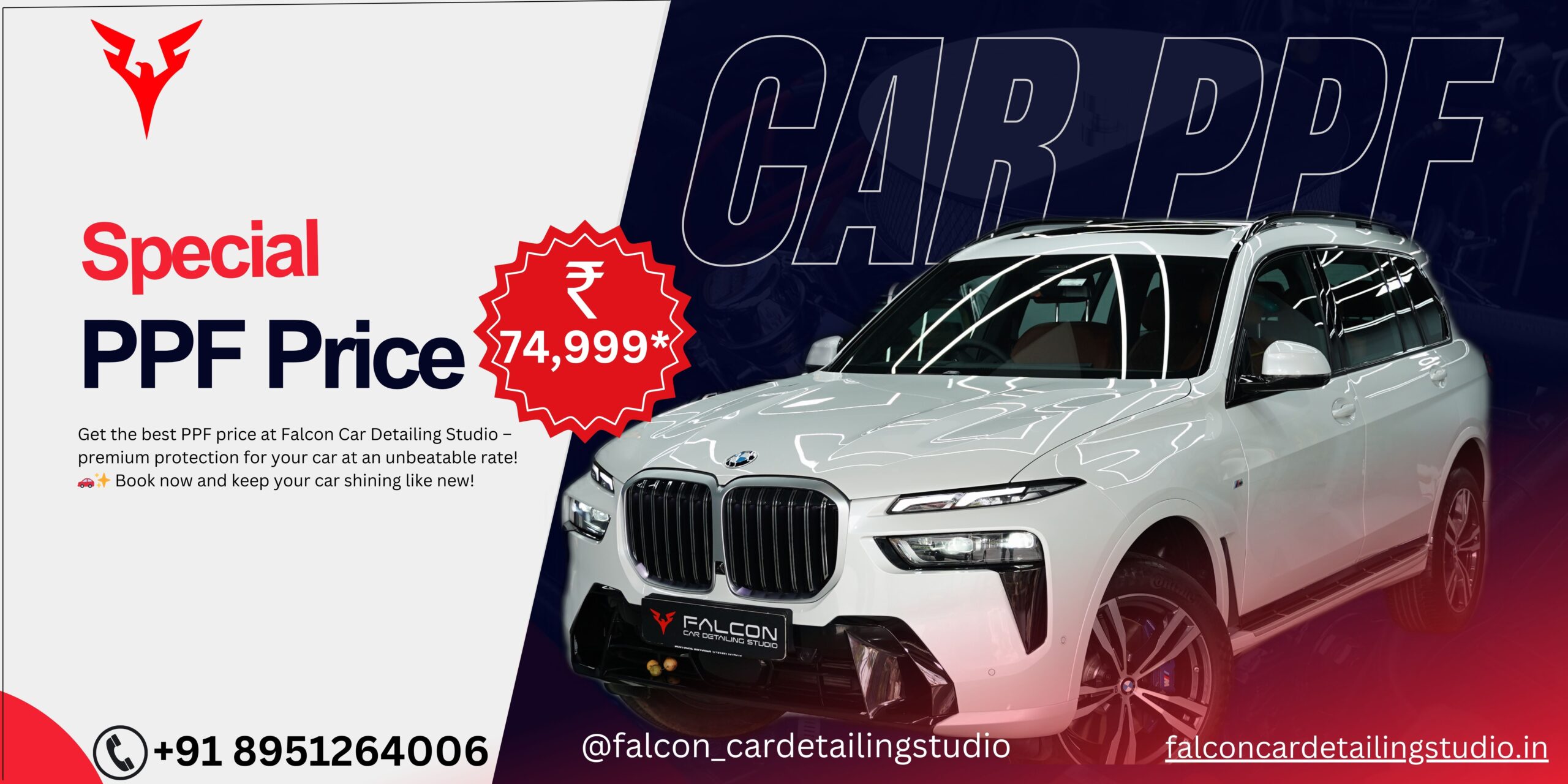 Best PPF Price in Bangalore at Falcon Car Detailing Studio